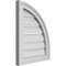 Ekena Millwork Quarter Round Top Right Surface Mount PVC Gable Vent w/ 2"W x 1-1/2"P Brickmould Frame, 16"W x 20"H GVPQR16X2002SF - alternate 3